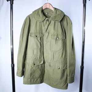 Vintage 1966 Vietnam USAF OG 107 Cotton Wind Resistant Field Coat Small Regular
